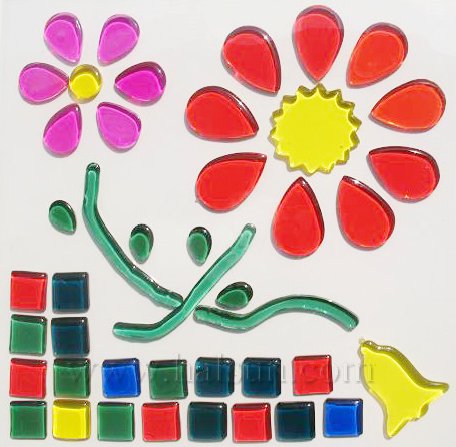 Flower Gel Stickers_ Gel Window Stickers_ HSGWSB101