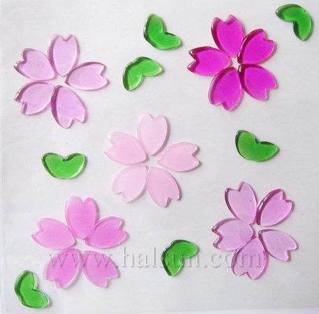 Flower Gel Stickers_ Gel Window Stickers_ HSGWSB104
