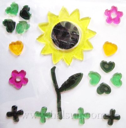 Flower Gel Stickers_ Gel Window Stickers_ HSGWSB56