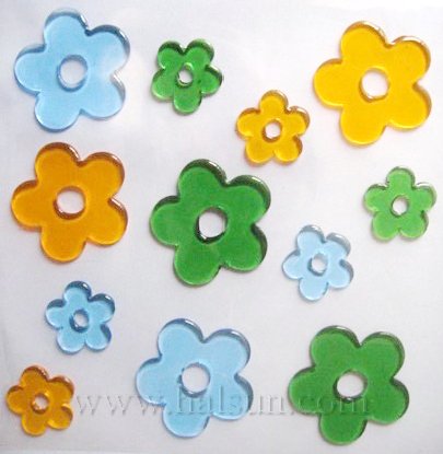 Flower Gel Stickers_ Gel Window Stickers_ HSGWSB58