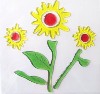 Flower Gel Stickers_ Gel Window Stickers_ HSGWSB97