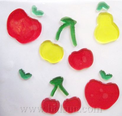 Fruits Gel Stickers_ Fruits Gel Window Stickers_ HSGWSB64