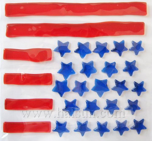 USA Flag Gel Stickers_ USA National Flag Gel Window Stickers_ HSGWSB07