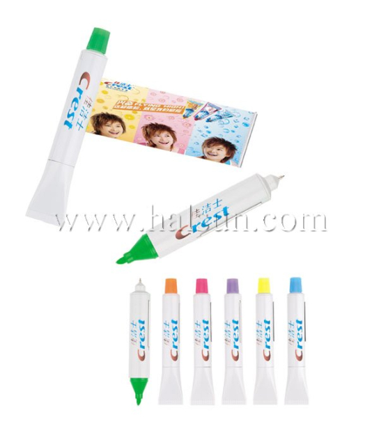 pull out banner toothpaste pen _ highlighter_scroll highlighter__Promotional Ballpoint Pens_Custom Pens_HSHCSN0221