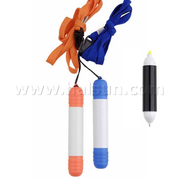 mini ballpoint pen_ highlighter with lanyard_HSQFH991W