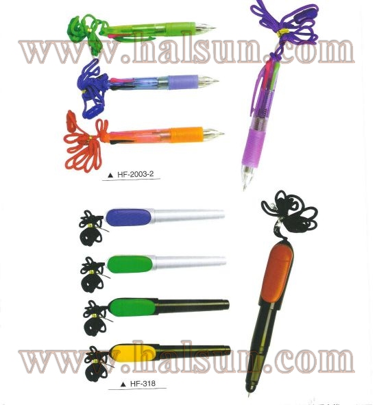 HSJF2003-2_ HSJF318_ mini 4 color pens_ lanyard pens
