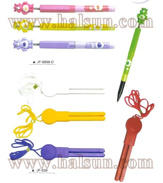 HSJF8898D_ HSJF938_ cartoon pens_ 2 color pens_ lanyard pens