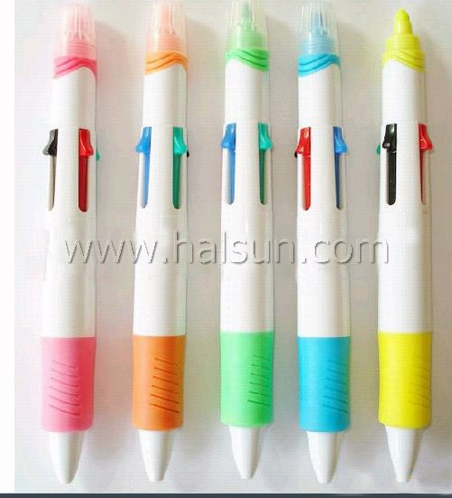 multicolor pen highlighter_ 4 color pen highlight_HSQFH989W_001