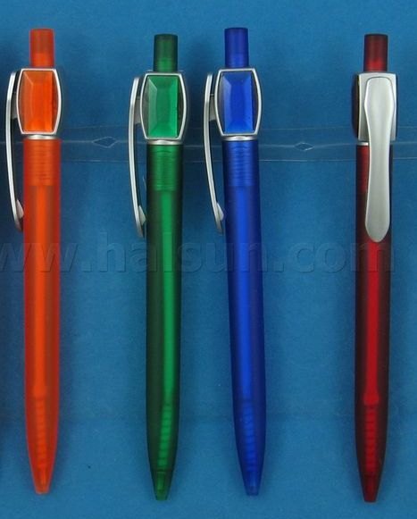 HSYH3216F_diamond pen_  frosted barrel_ plastic diamond decorated on both side