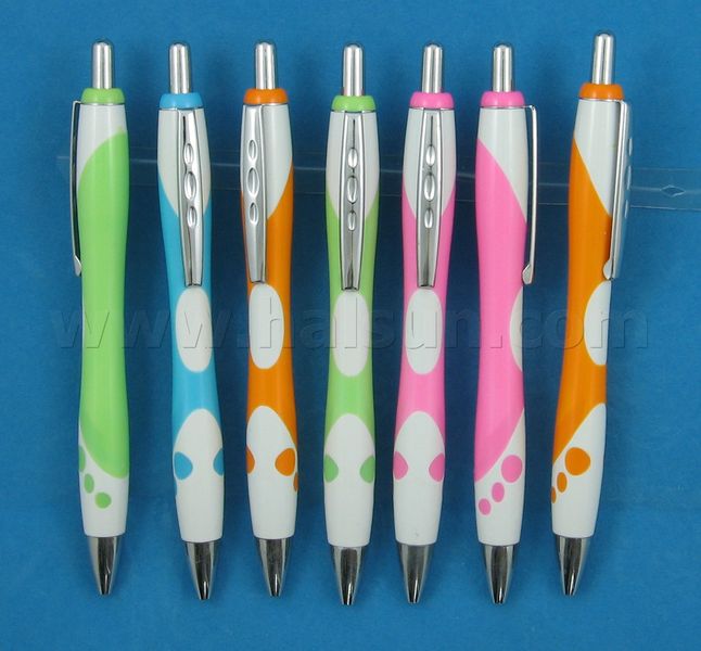 HSYH3222_ dual solid color barrel pen_ Dual injection technology to keep the barrel  with fresh color lifetime