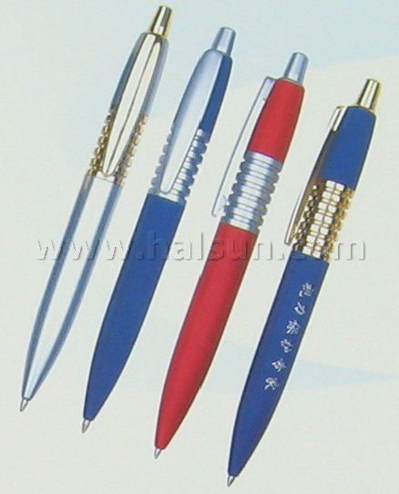 Plastic Pens_ HSRS880R_ rubber sprayed barrel pen