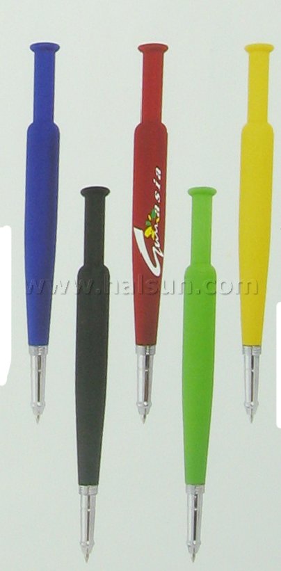 Plastic Pens_ HSRS881R_ rubber spray barrel pen