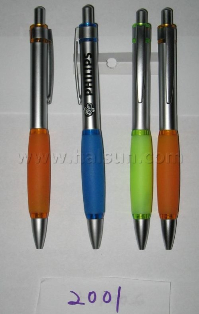 semi-metal-pens-sililcon-grip pen-HS2001