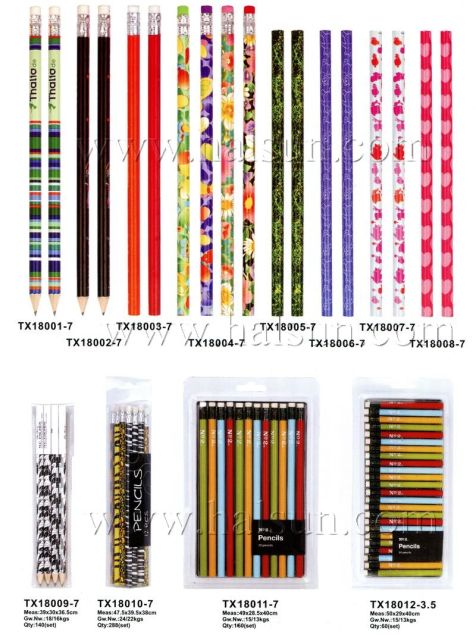 Heart transfer printed pencil_full color picture printed pencils_graphic printed barrel pencils