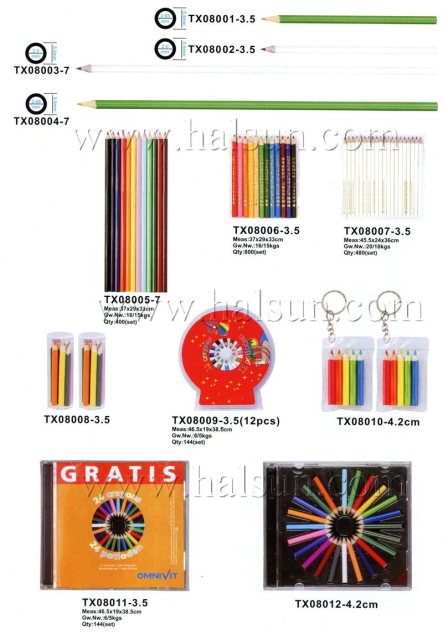 Short pencils_small color pencils_mini pencils for kids