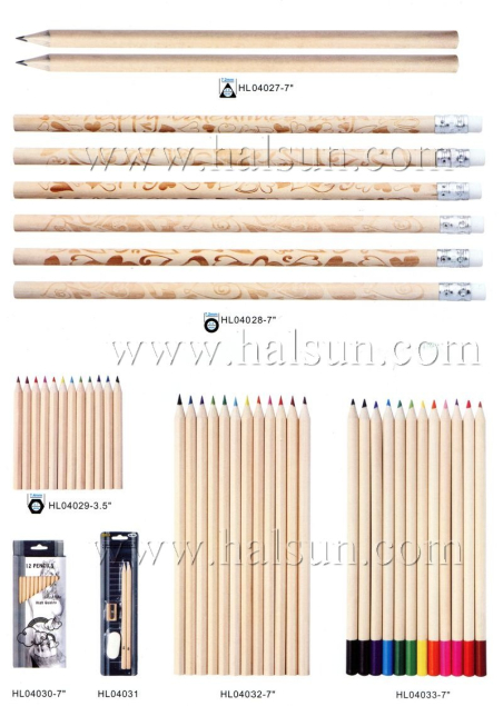 natural wood pencil_raw wood color pencil_natural wood color pencils
