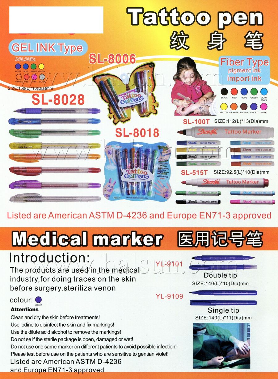 Tattoo Pens,Medical Marker,Tattoo Marker,Washable Tattoo Pens Tattoo Pens,Medical Marker,Tattoo Marker,Washable Tattoo Pens