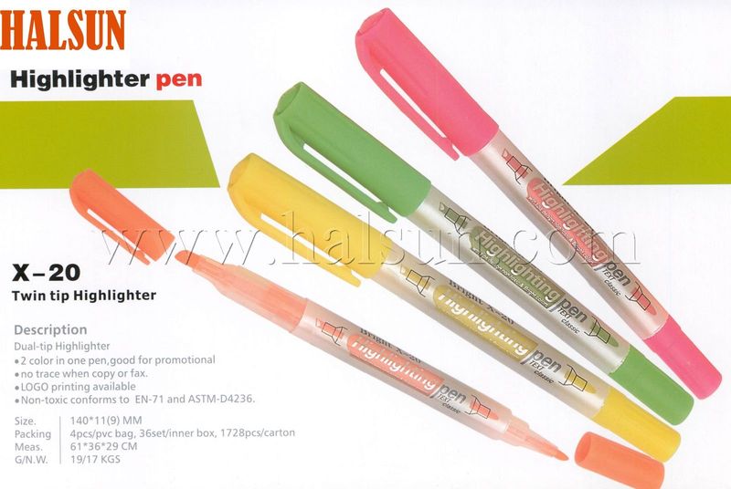 Dual tip Highlighter,HSZCX-20