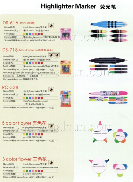 Highlighter Marker,mini highlighter,DS-616