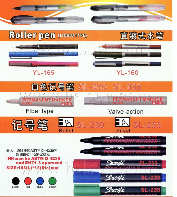 Roller pen highlighter,two in one pen,marker