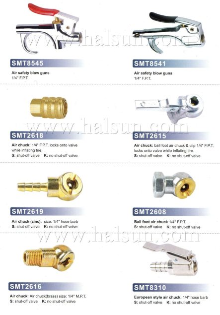 Air Chuck,Air Safety Blow guns,bail foot air chuck,European style air chuck,shut-off valve,no shut-off valve,