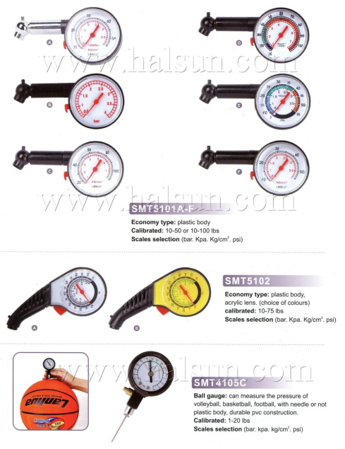 Economy Dial Type Tire Gauges,Basketball pressure gauges,volleyball pressure gauges,Plastic Body Tire gauges,SMT5102