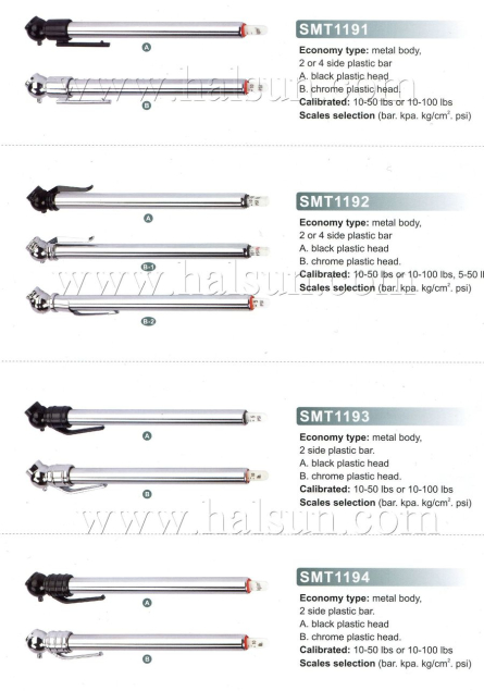 Economy Pencil Type Tire Gauges,Metal body,plastic head,plastic bar,SMT1191