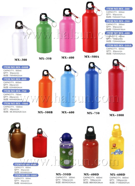 Sport water bottles with carabiner,aluminum water bottles