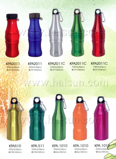Aluminum Bottles,Cola design aluminum water bottles,with carabiners 650ML,700ml,500ml,KPA2011,KPA510