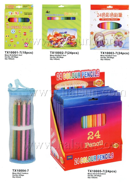 Color Pencils Set,18 color pencils assorted,24 color pencils