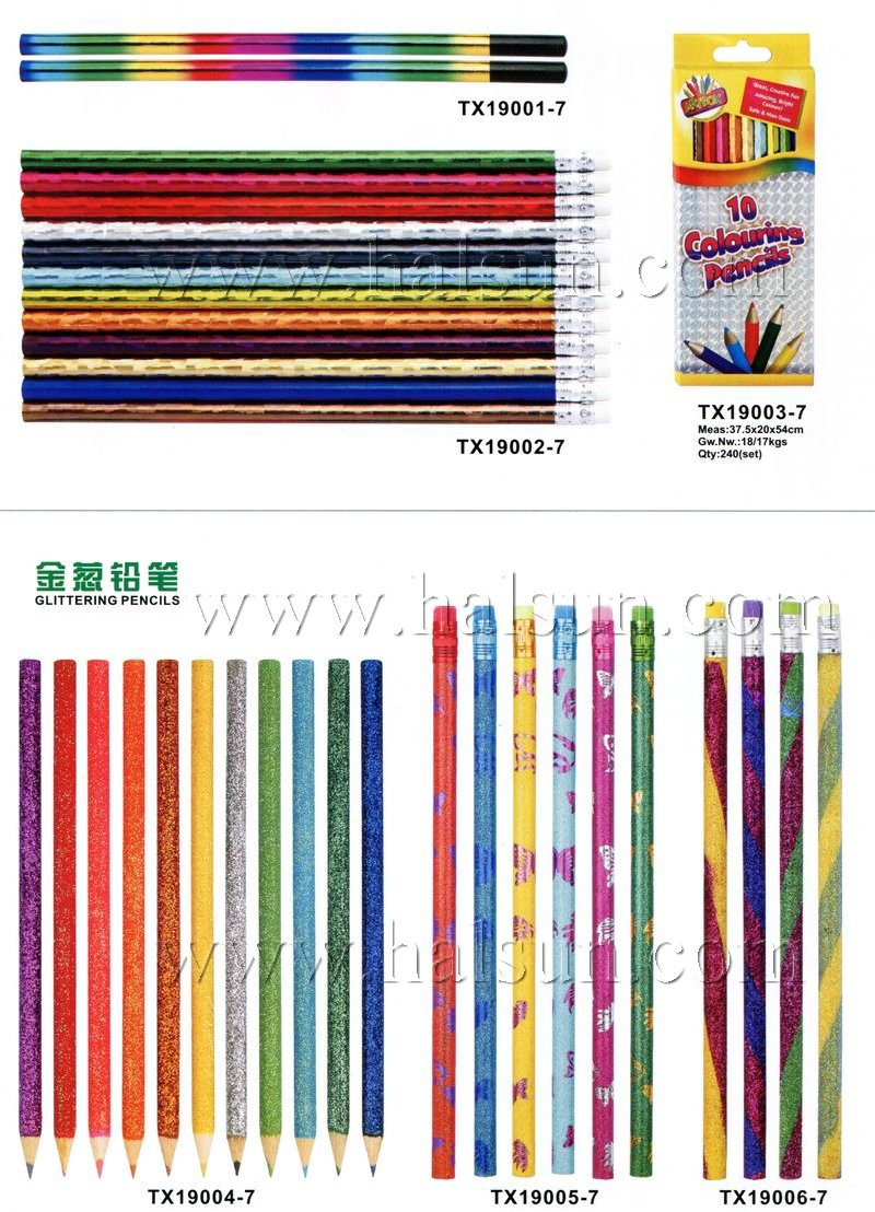 Glitz & Laser gem pencils,Glitter Pencils