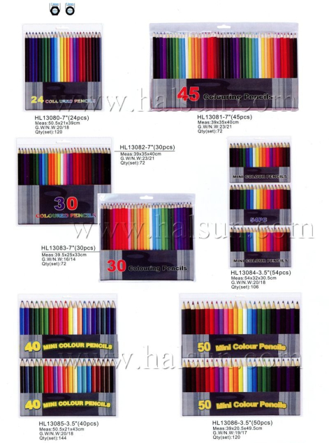 Wooden Color Pencils in PVC bags,24 color,45 color,30 color,40 color,50 color wooden pencils,multi color pencils