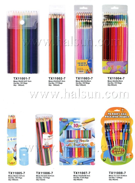 color pencils sets, multi color pencils,multi color crayon pencils